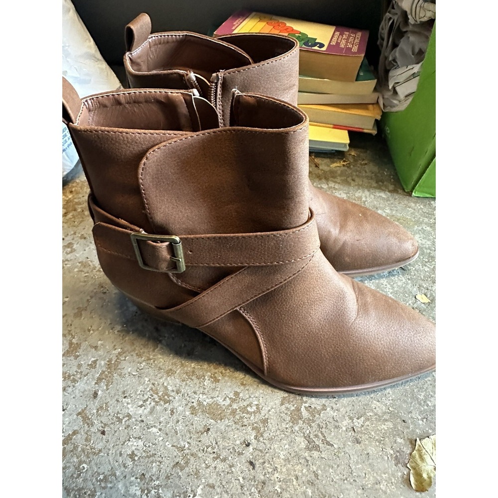 Maurices Buckled Boots. Brown